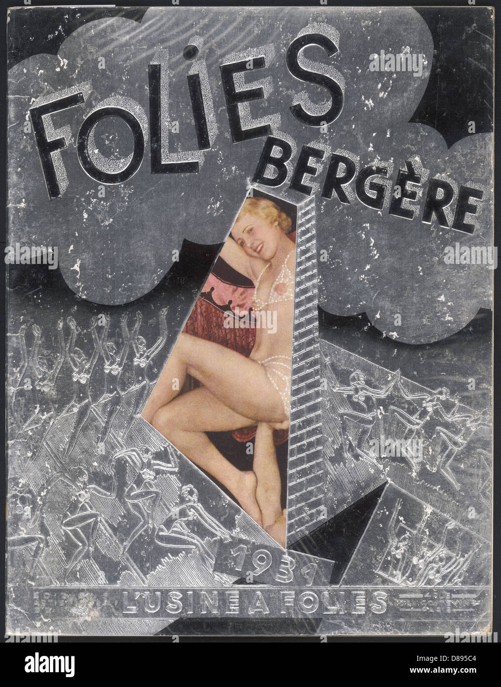 FOLIES BERGERE PROGRAMME Stock Photo