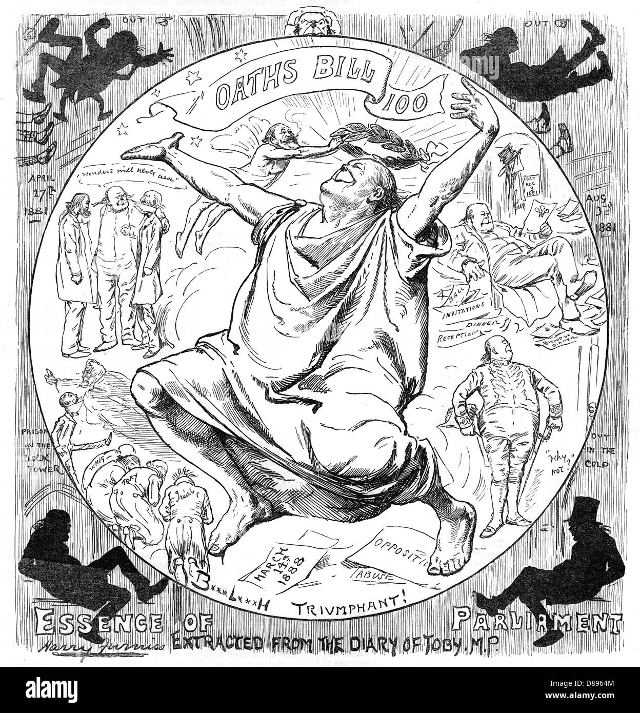 Cartoon, Bradlaugh Triumphant! Stock Photo Alamy