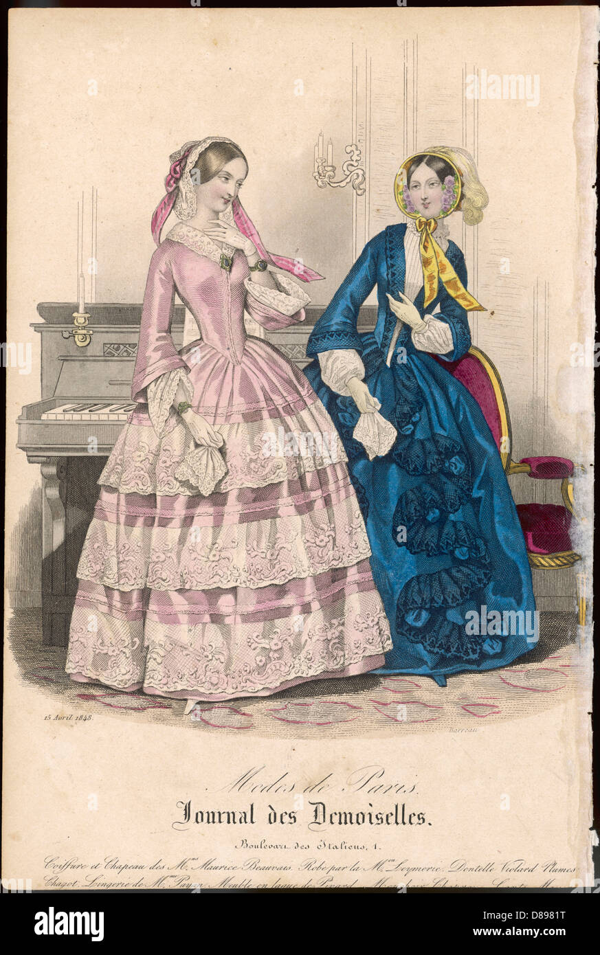 Indoor Dresses 1848 Stock Photo
