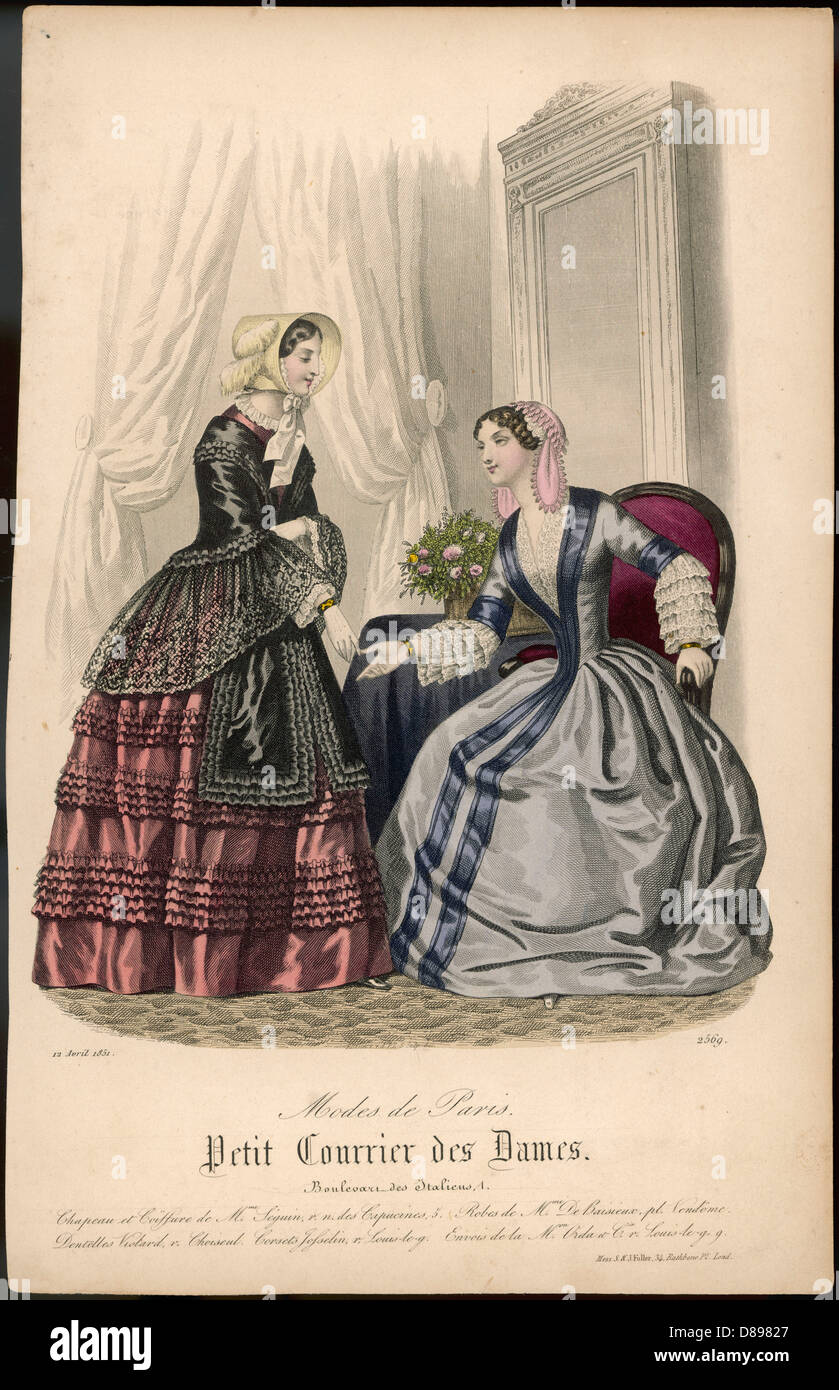 Indoor Dresses 1851 Stock Photo