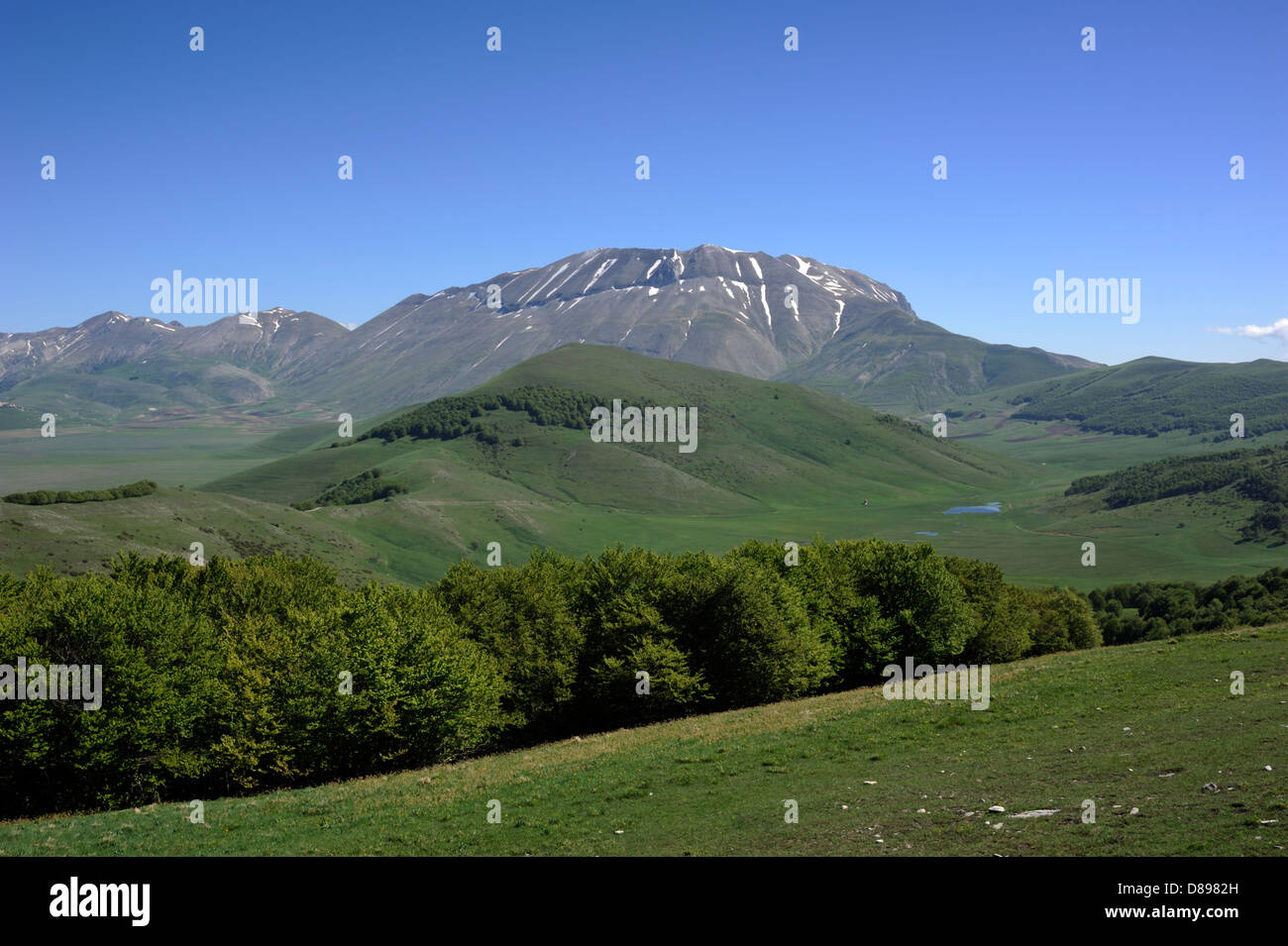 Italy, Umbria, Monti Sibillini National Park, Monte Vettore Stock Photo