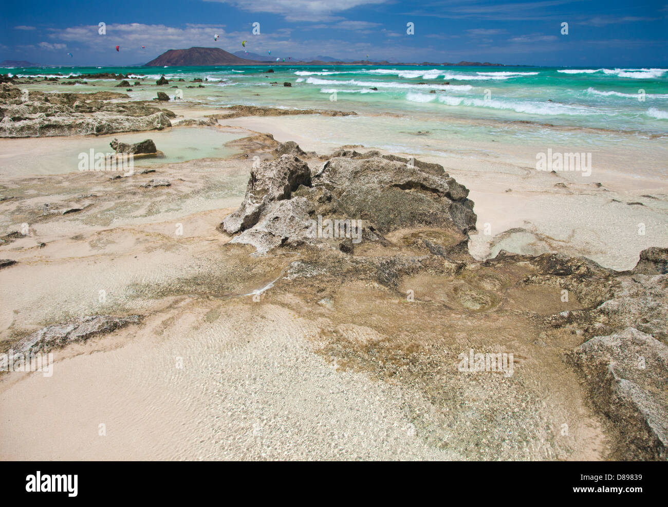 Northern Fuerteventura, Corralejo Flag Beach Stock Photo Alamy