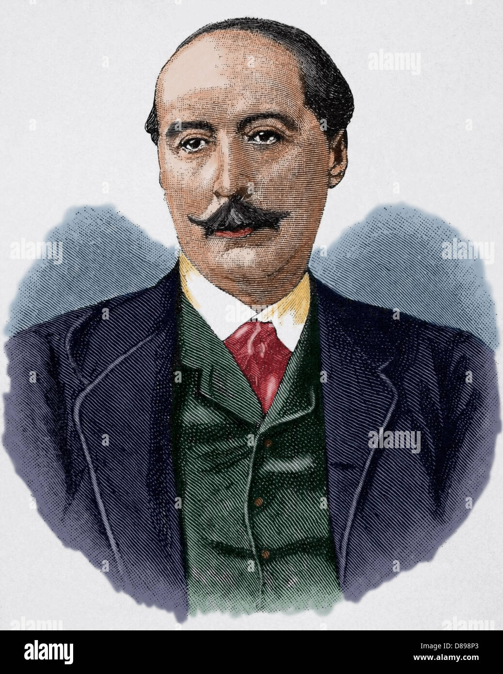 Paul von Hatzfeldt (1831-1901). Was a German diplomat. Portrait. Engraving. Stock Photo