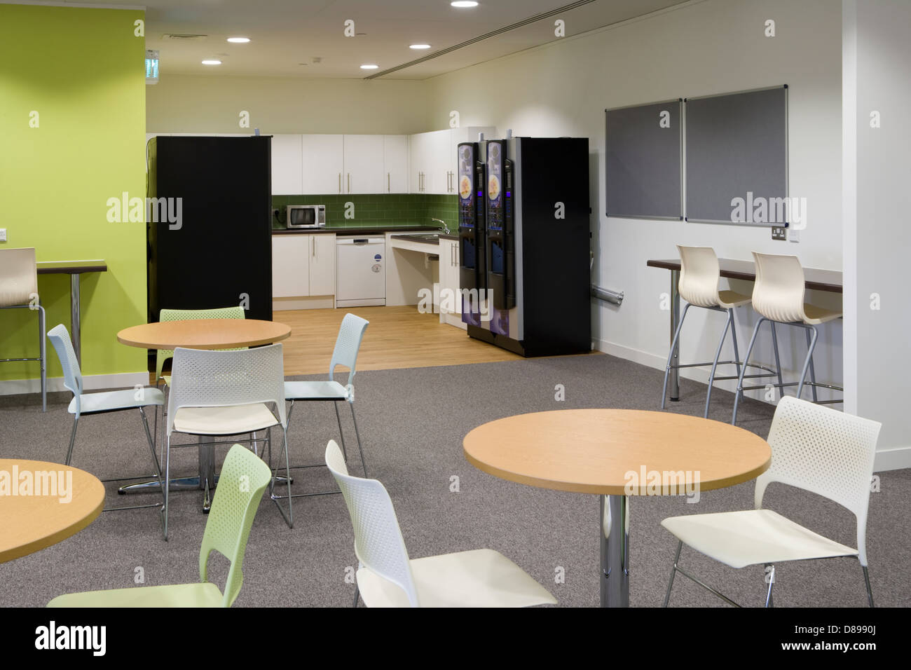 office interior kitchen staff room Stock Photo Alamy