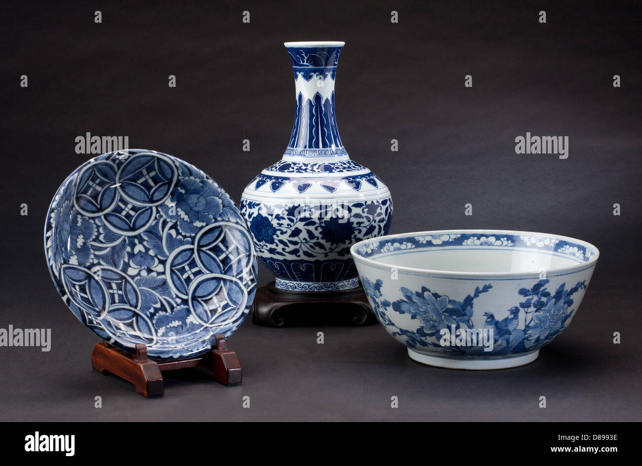 Ancient Chinese porcelains for collectible Stock Photo