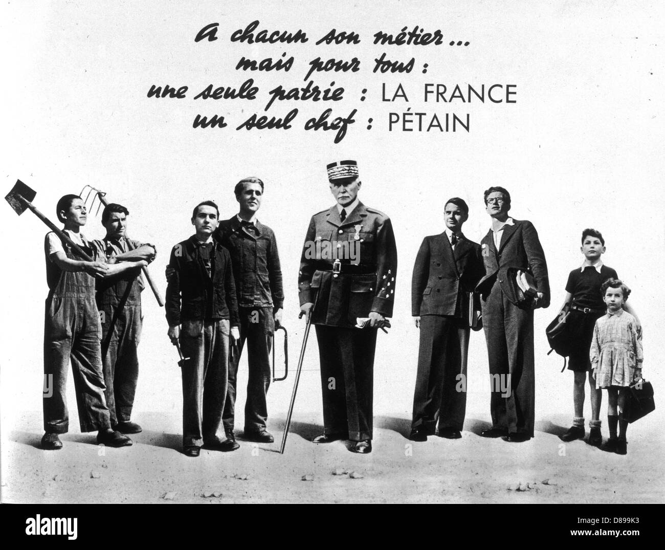 PETAIN APPEALS TO YOUTH Stock Photo