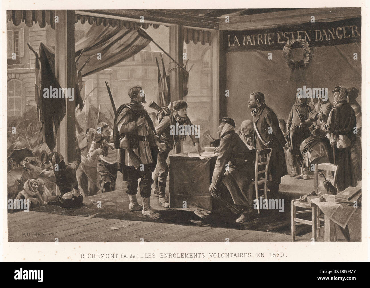 Volunteers 1870 Stock Photo