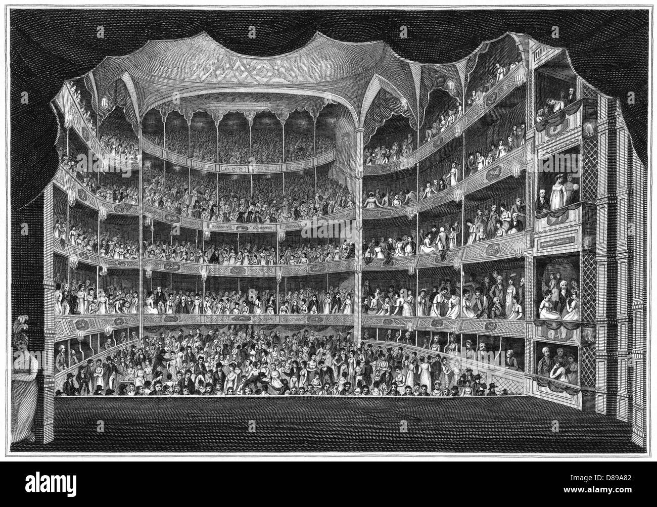 Drury Lane Theatre, London in 1804 Stock Photo Alamy