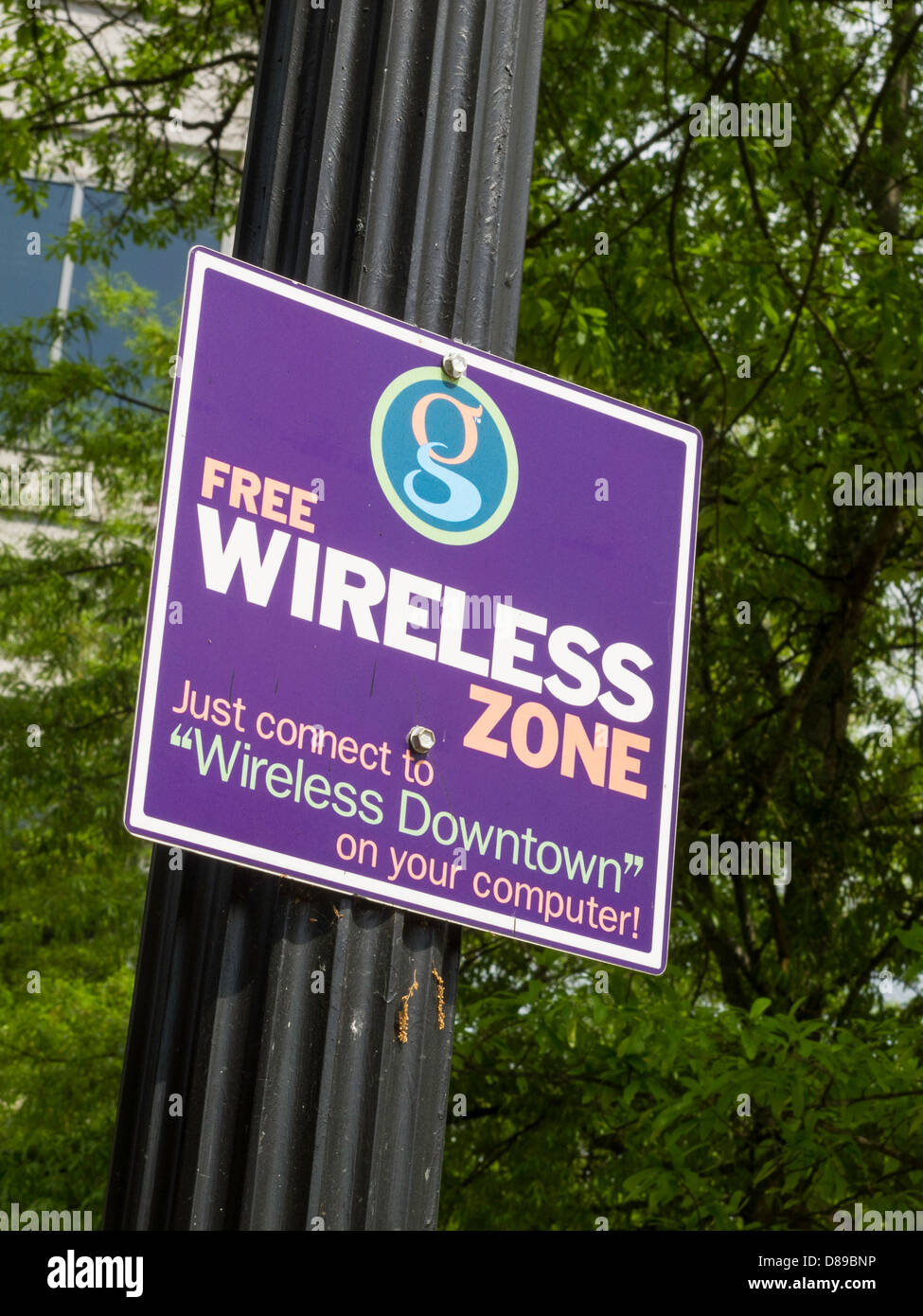 Free Wireless Sign, Downtown Greenville, SC, USA Stock Photo Alamy