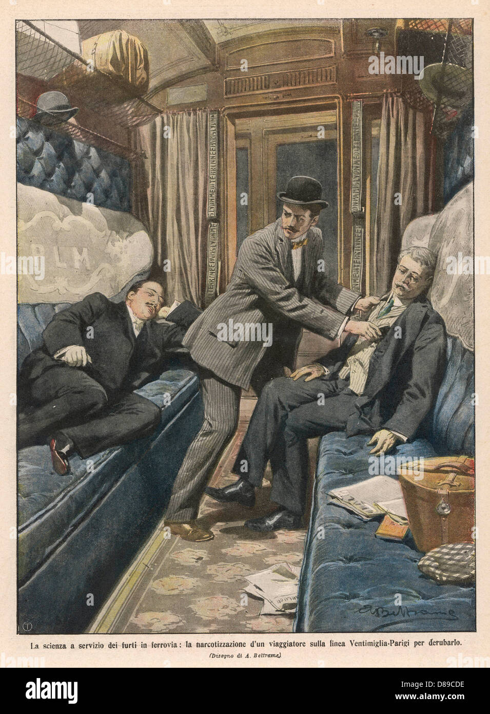 Train Robber - France - 1908 Stock Photo