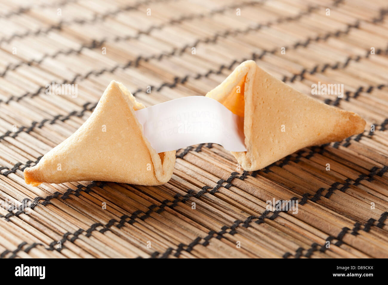 Chinese fortune cookie with prediction hires stock photography and