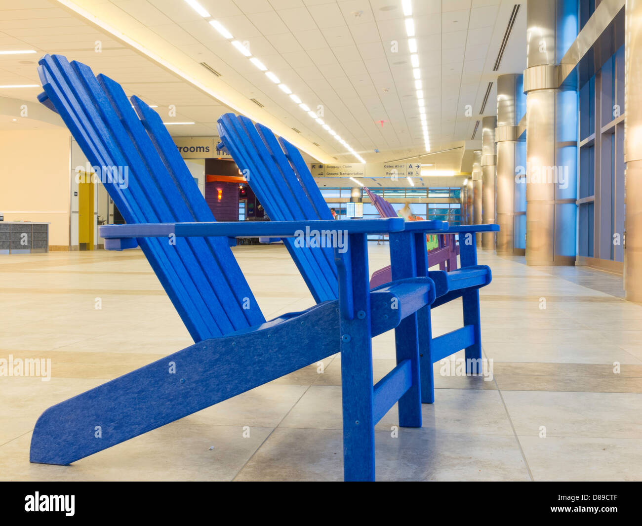 Adirondack Chairs in concourse Area, Myrtle Beach International Airport