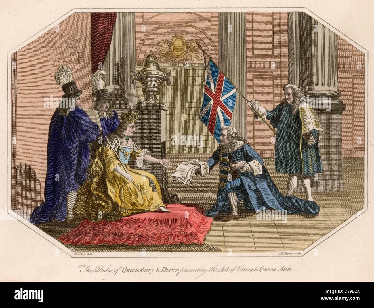 The Act Of Union Of 1707 Act Of Union 1707 Colour Stock Photo - Alamy