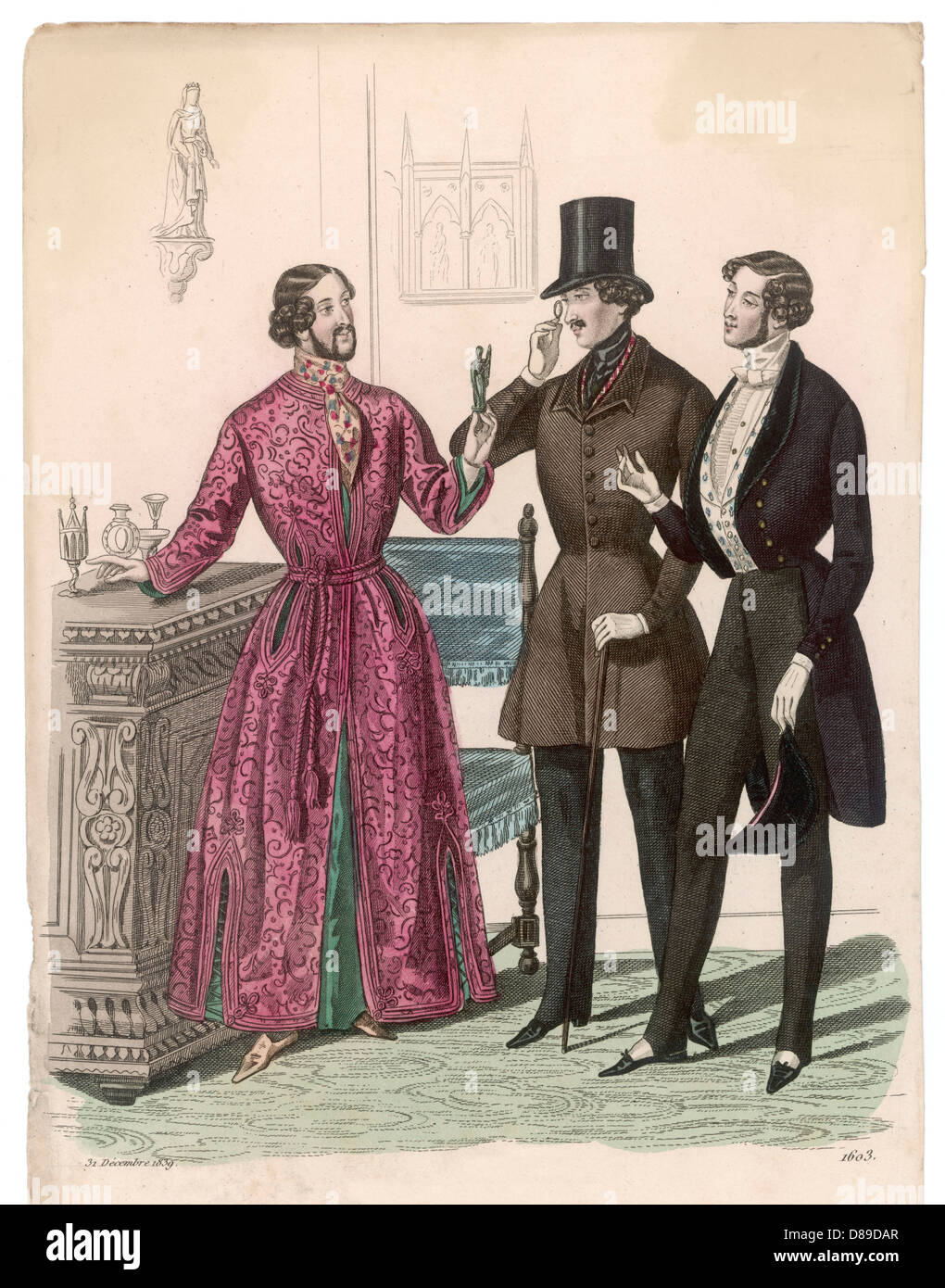 Dressing Gown 1839 Stock Photo Alamy