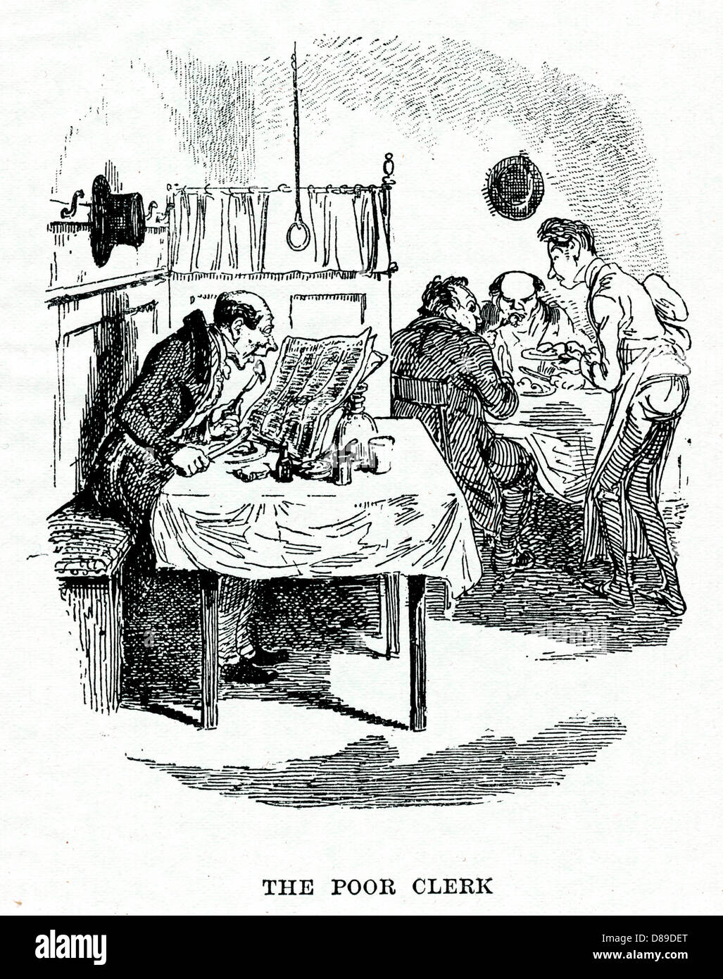1836 DINING ROOM SCENE Stock Photo