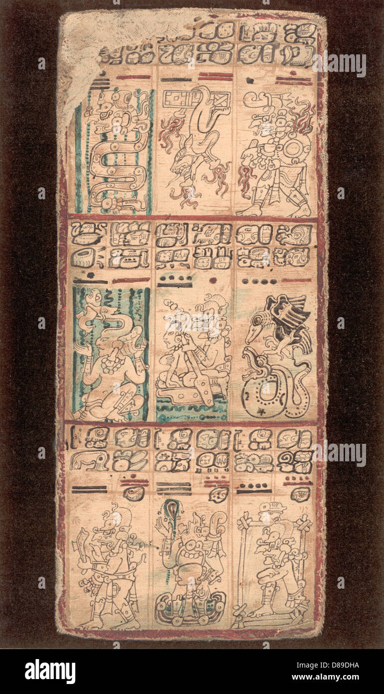 MAYAN MANUSCRIPT Stock Photo