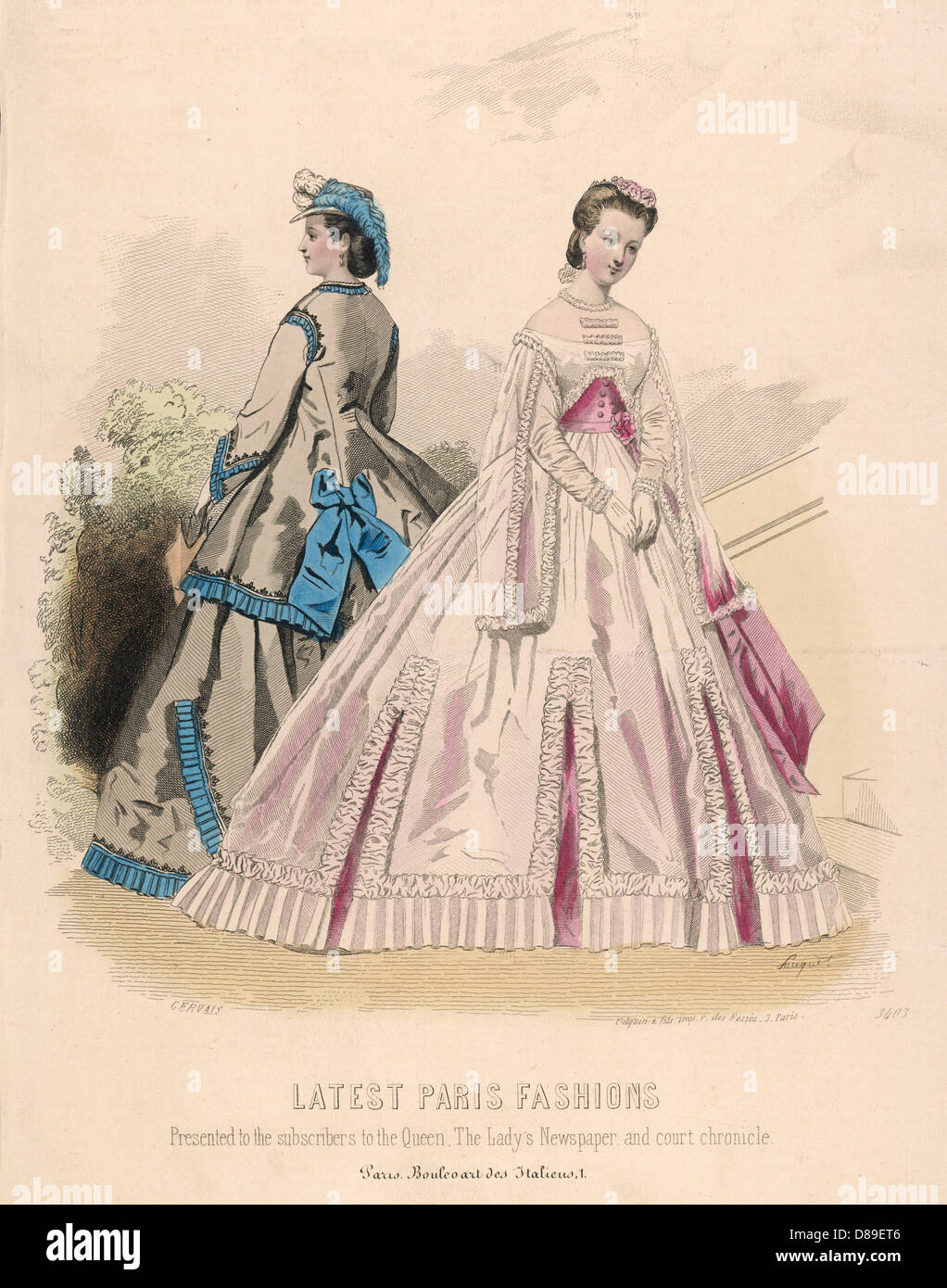 Costume August 1864 Stock Photo