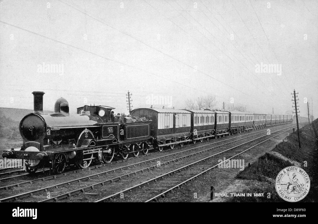 Royal Train Lnwr 1887 Stock Photo