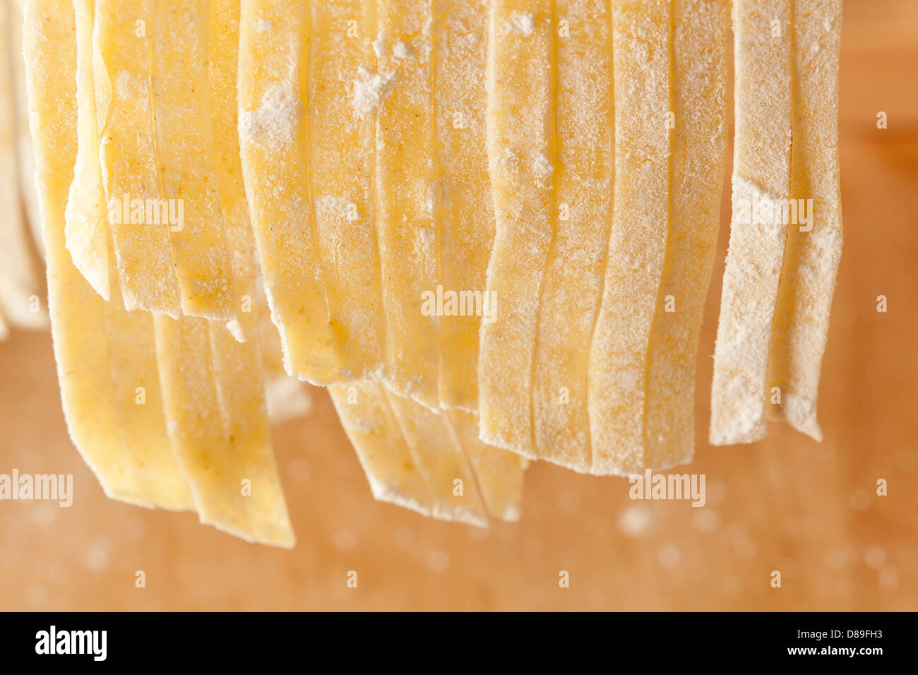 Fresh Homemade Pasta against a background Stock Photo