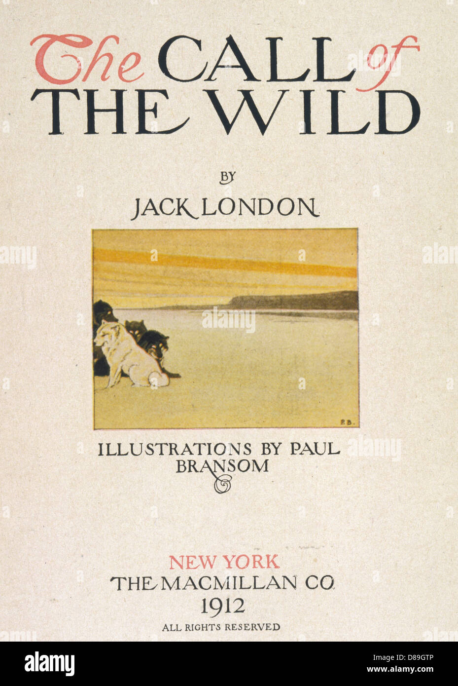 JACK LONDON/CALL OF WILD Stock Photo