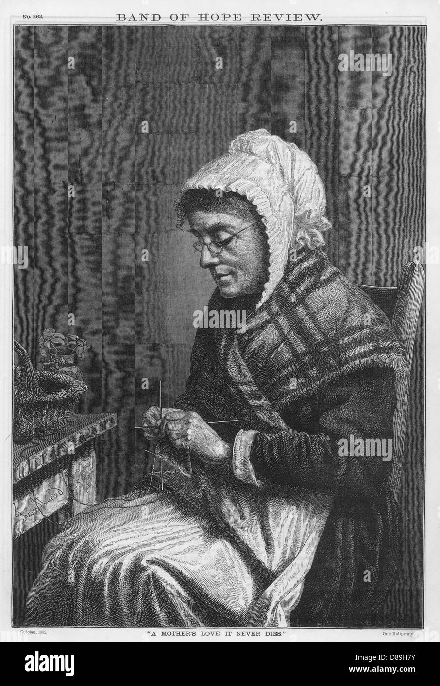 OLD WOMAN KNITTING Stock Photo - Alamy