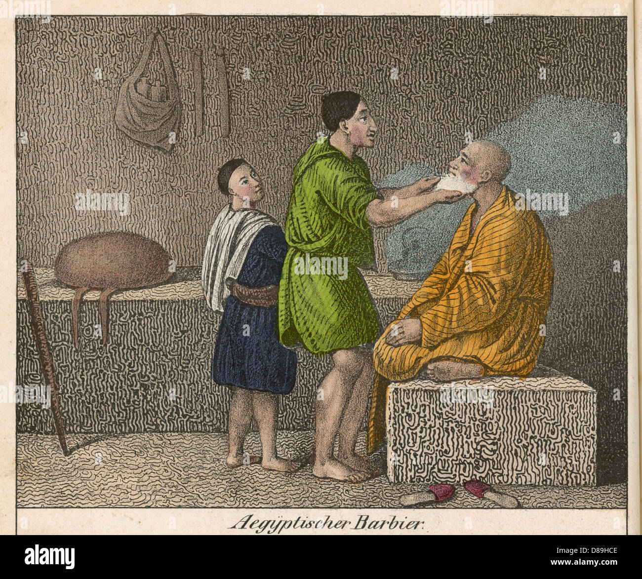 Egyptian Barber Stock Photo Alamy
