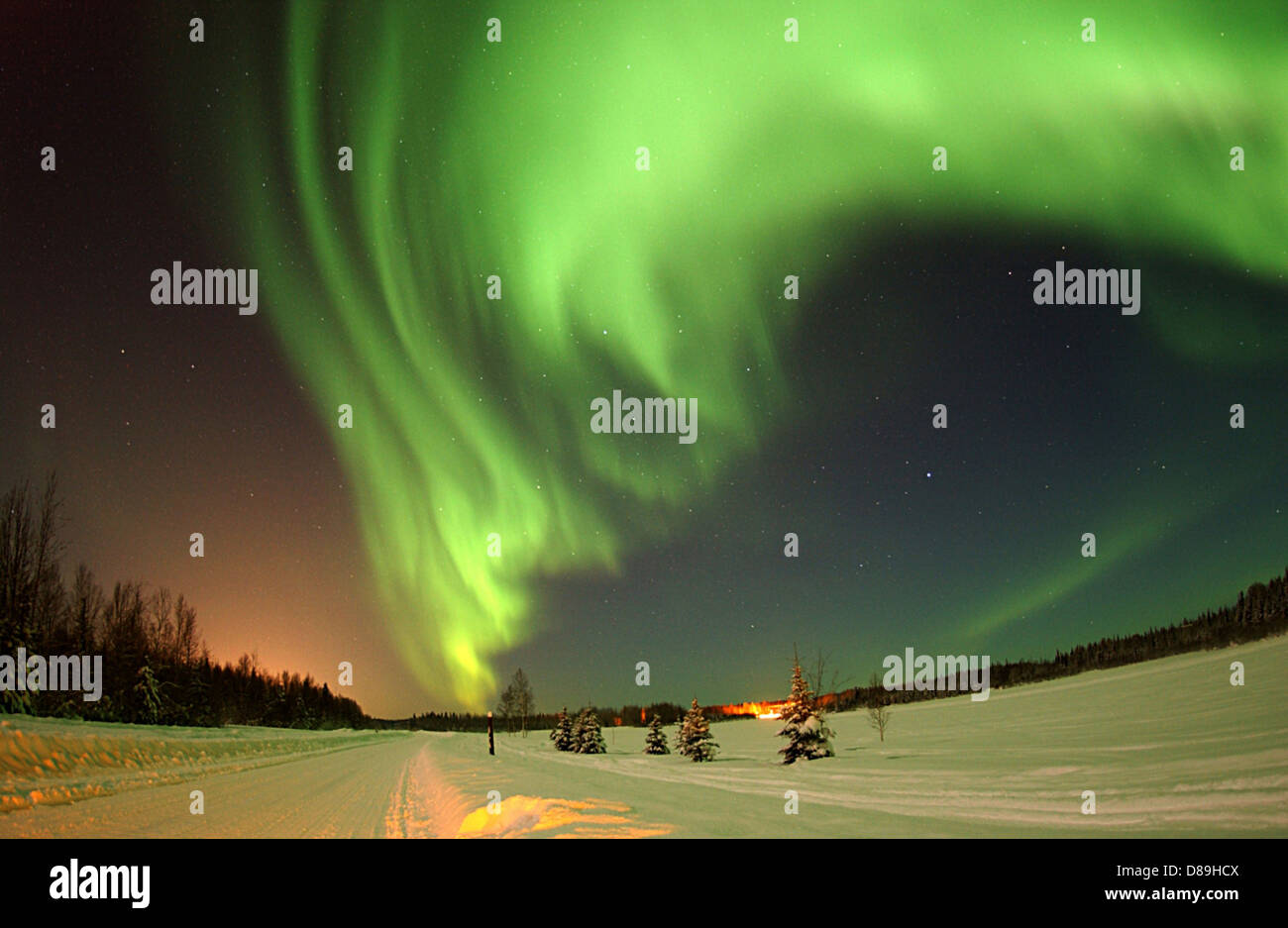 alaska wilderness sky aurora borealis Stock Photo Alamy