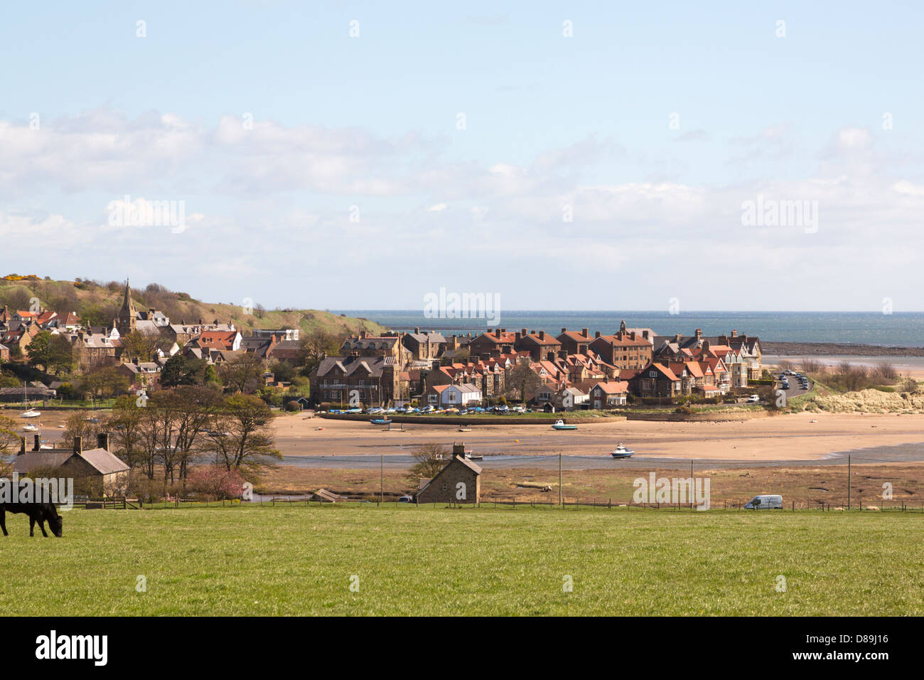 Alnmouth seafront, Alnwick, Northumberland. Stock Photo
