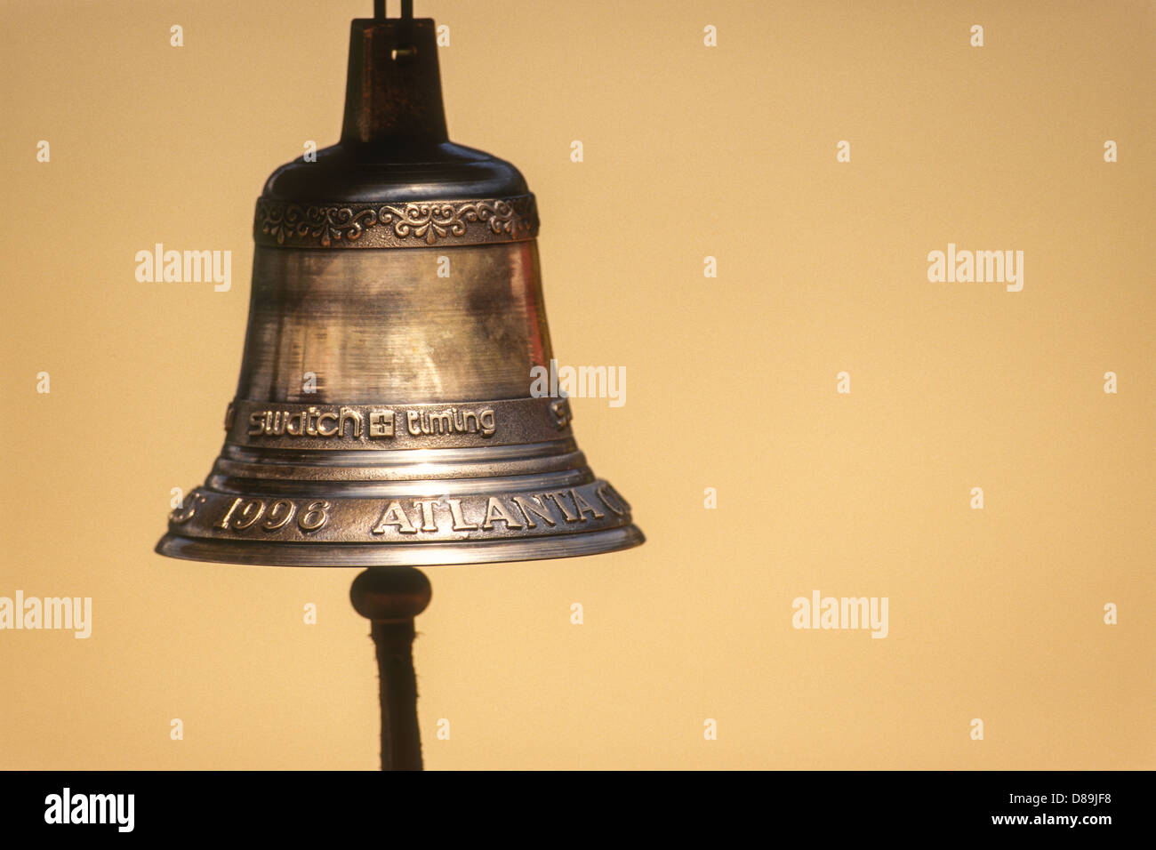 Track and field's final lap bell Stock Photo Alamy