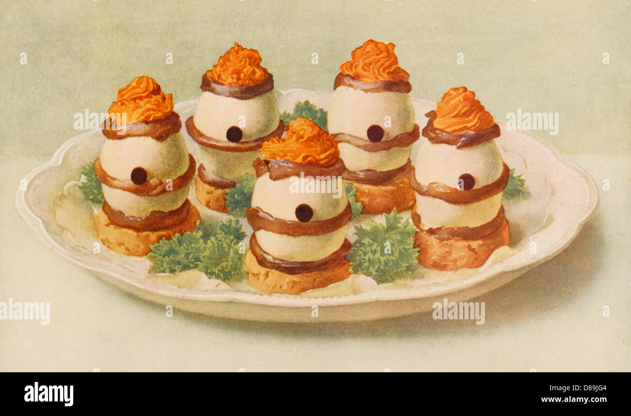 Eggs With Anchovies Stock Photo Alamy