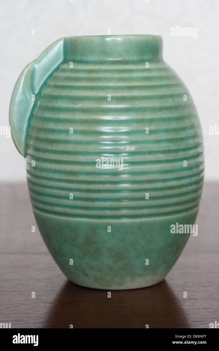 Home & Living Home Décor vintage green and yellow small bud vase ART