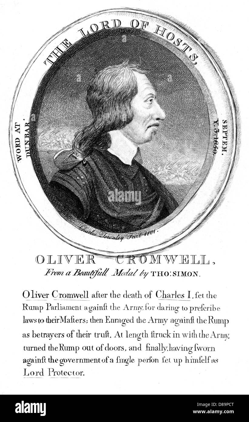 OLIVER CROMWELL (PROFILE Stock Photo Alamy