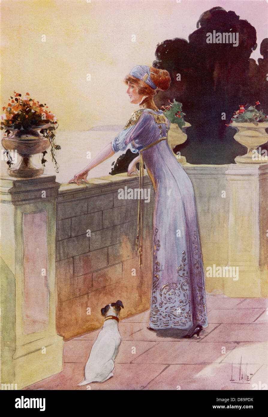Afternoon Gown 1911 Stock Photo