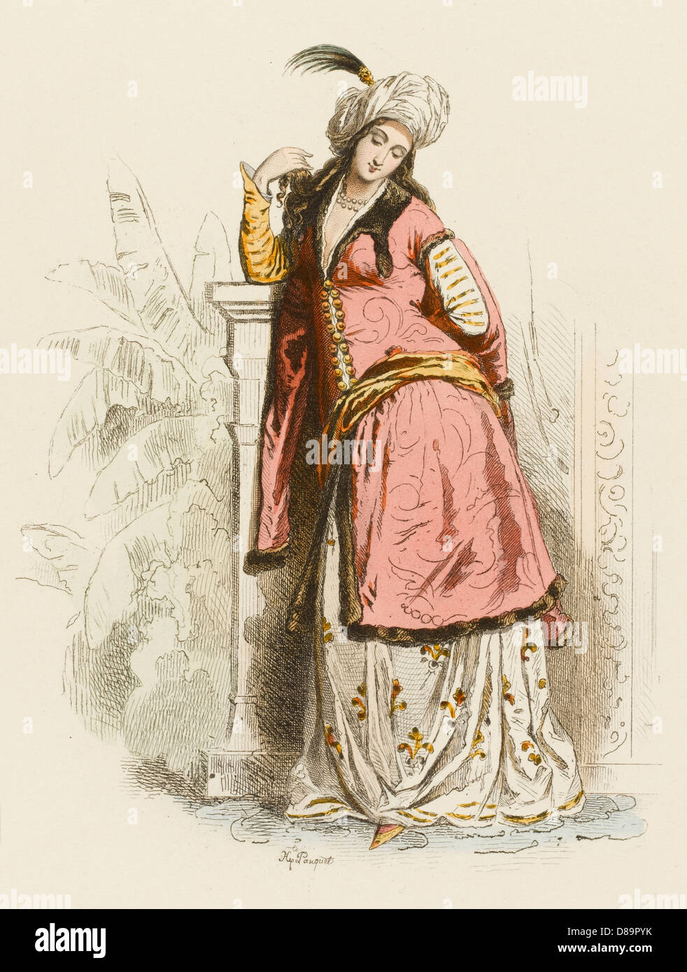 Persian Lady 17th century Stock Photo