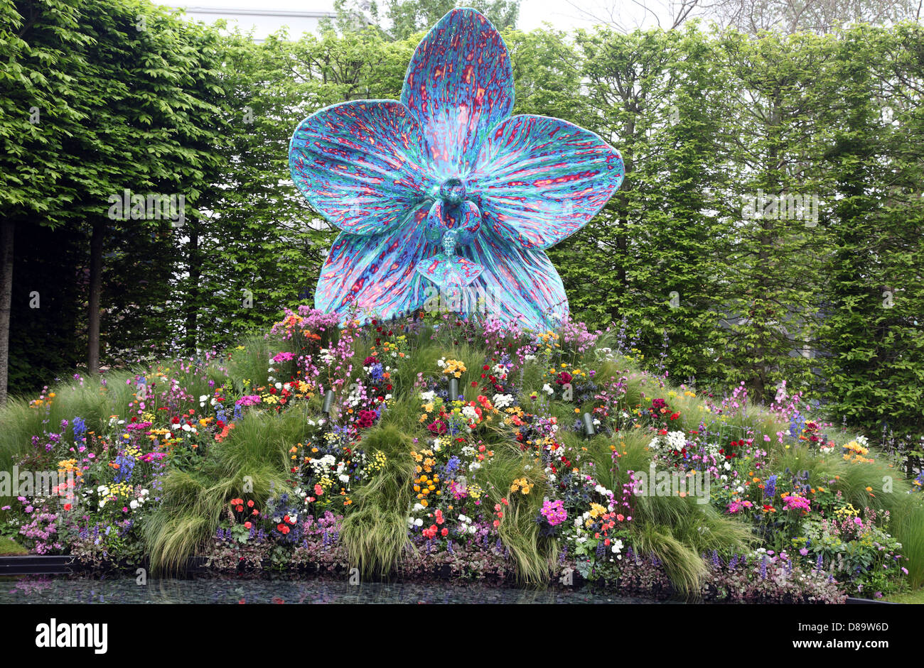 Installation by Marc Quinn, auctioned by Sotheby's, RHS Chelsea Flower Show 2013 Stock Photo