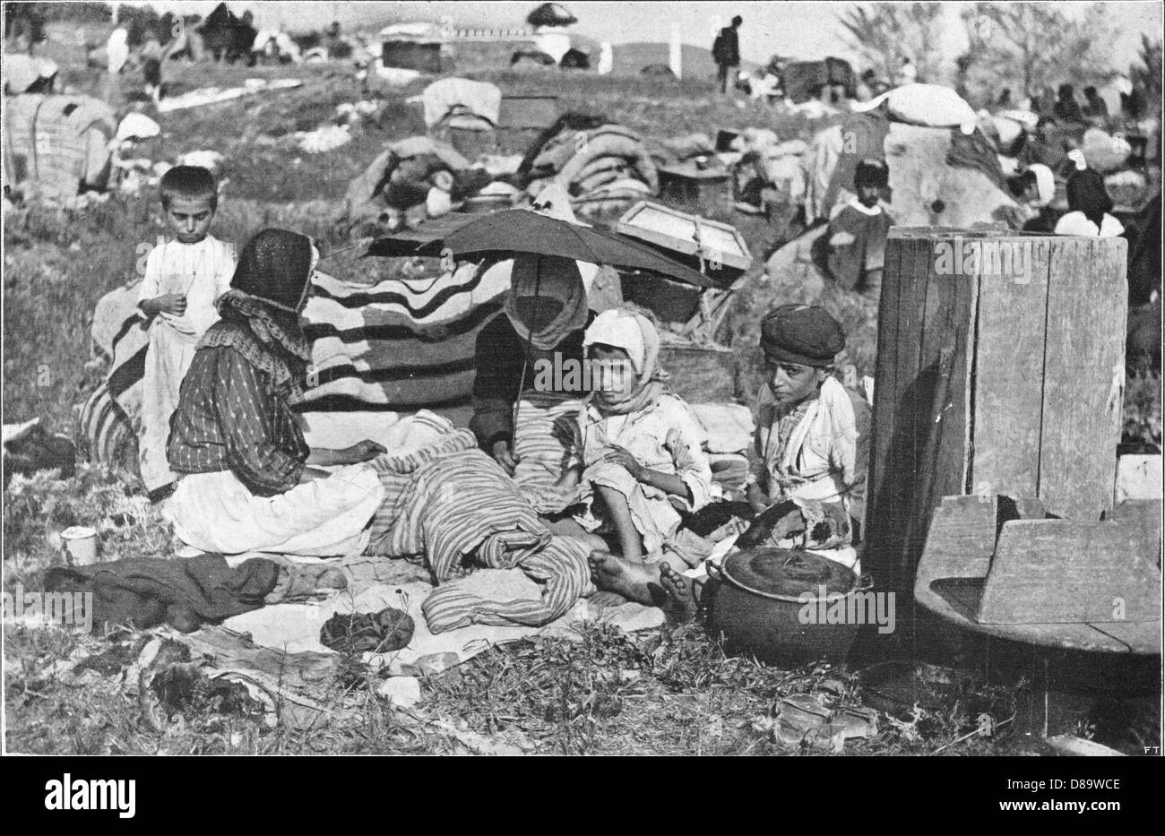 STARVING REFUGEES Stock Photo