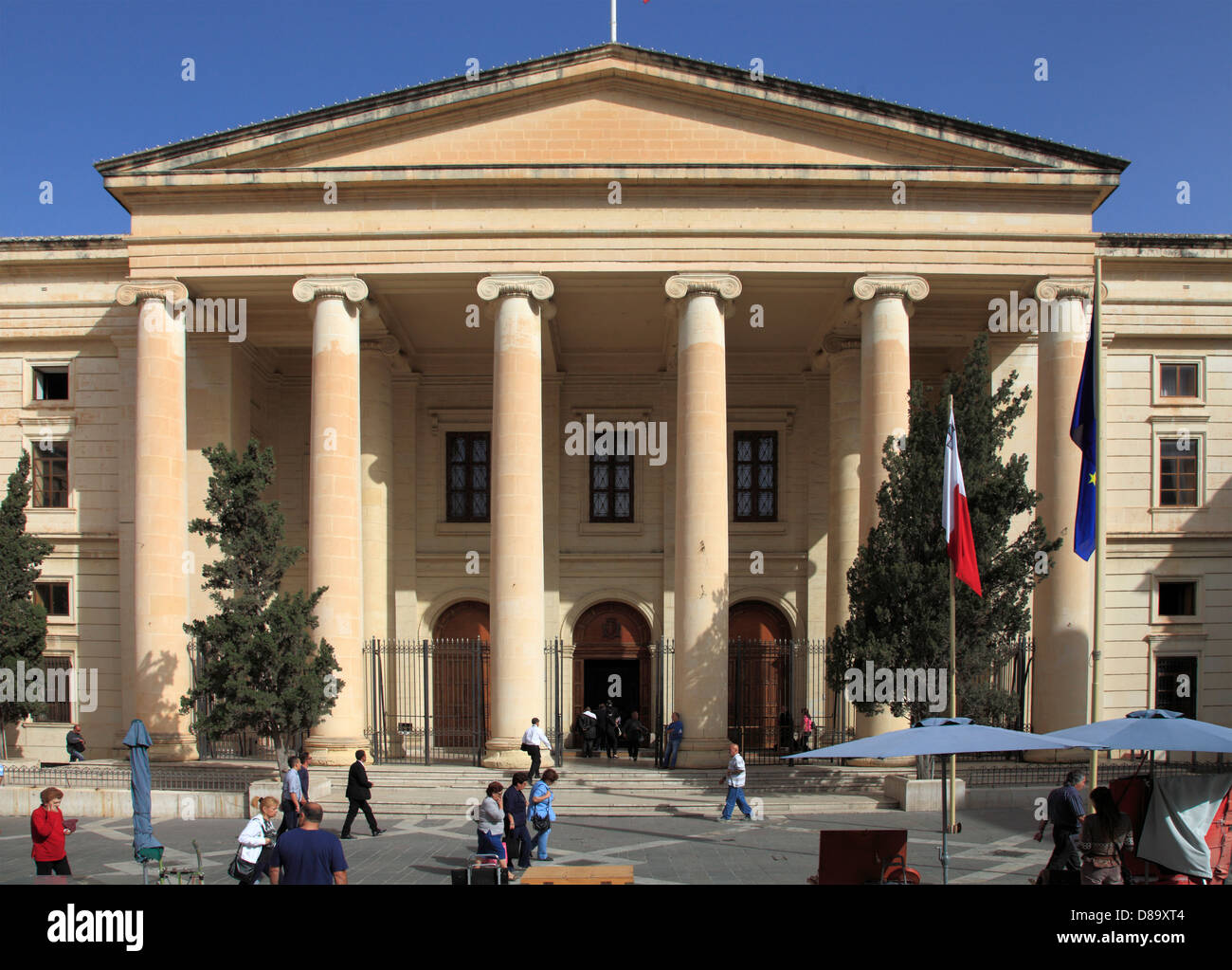 Malta, Valletta, Law Courts Stock Photo Alamy