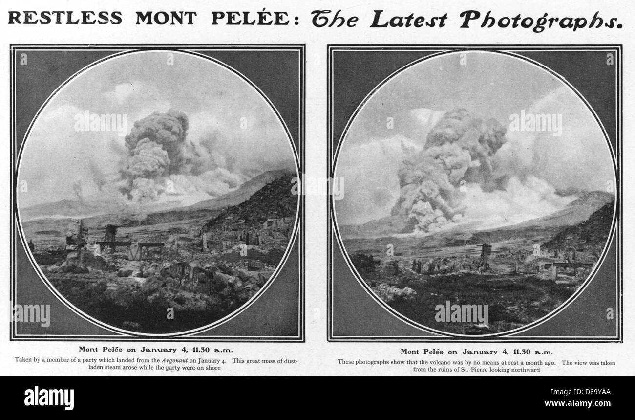 Mt pelee eruption hi-res stock photography and images - Alamy