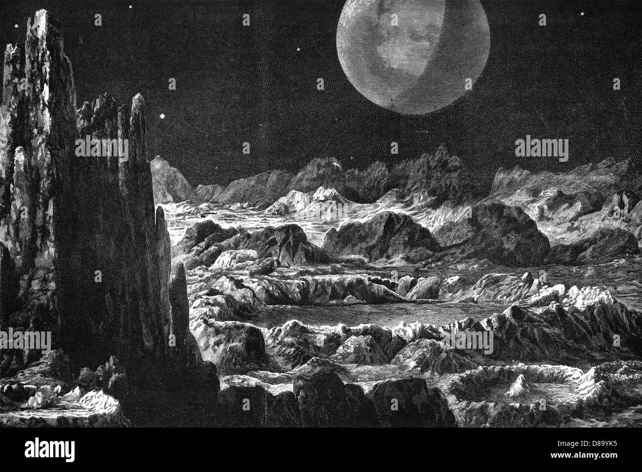 Lunar Landscape Stock Photo