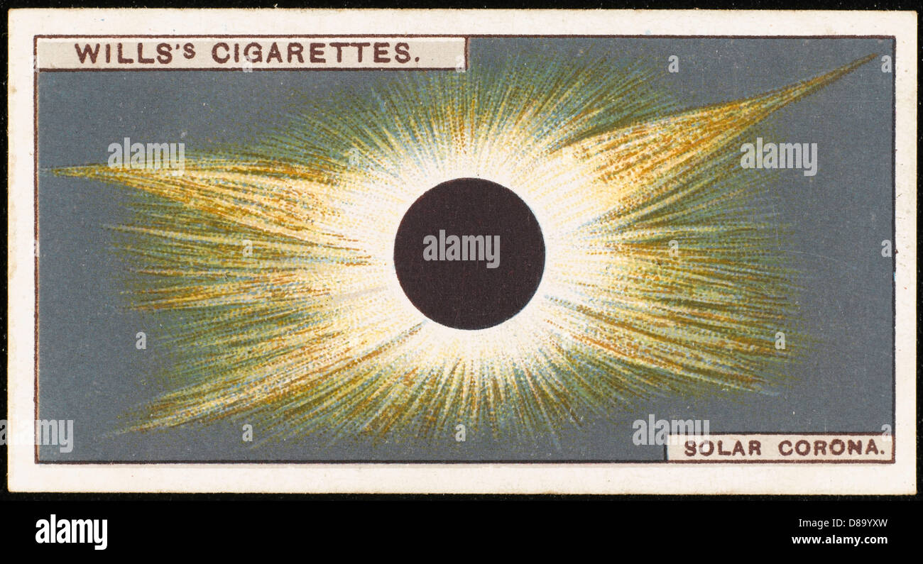 SOLAR CORONA (CIG CARD) Stock Photo