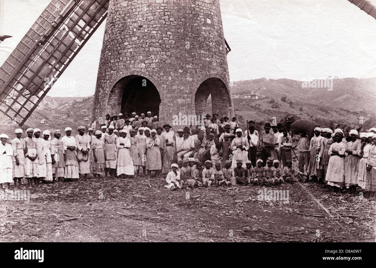Cane Workers, Biggs Estate, Christ Church, Barbados, ca 1890 Stock Photo