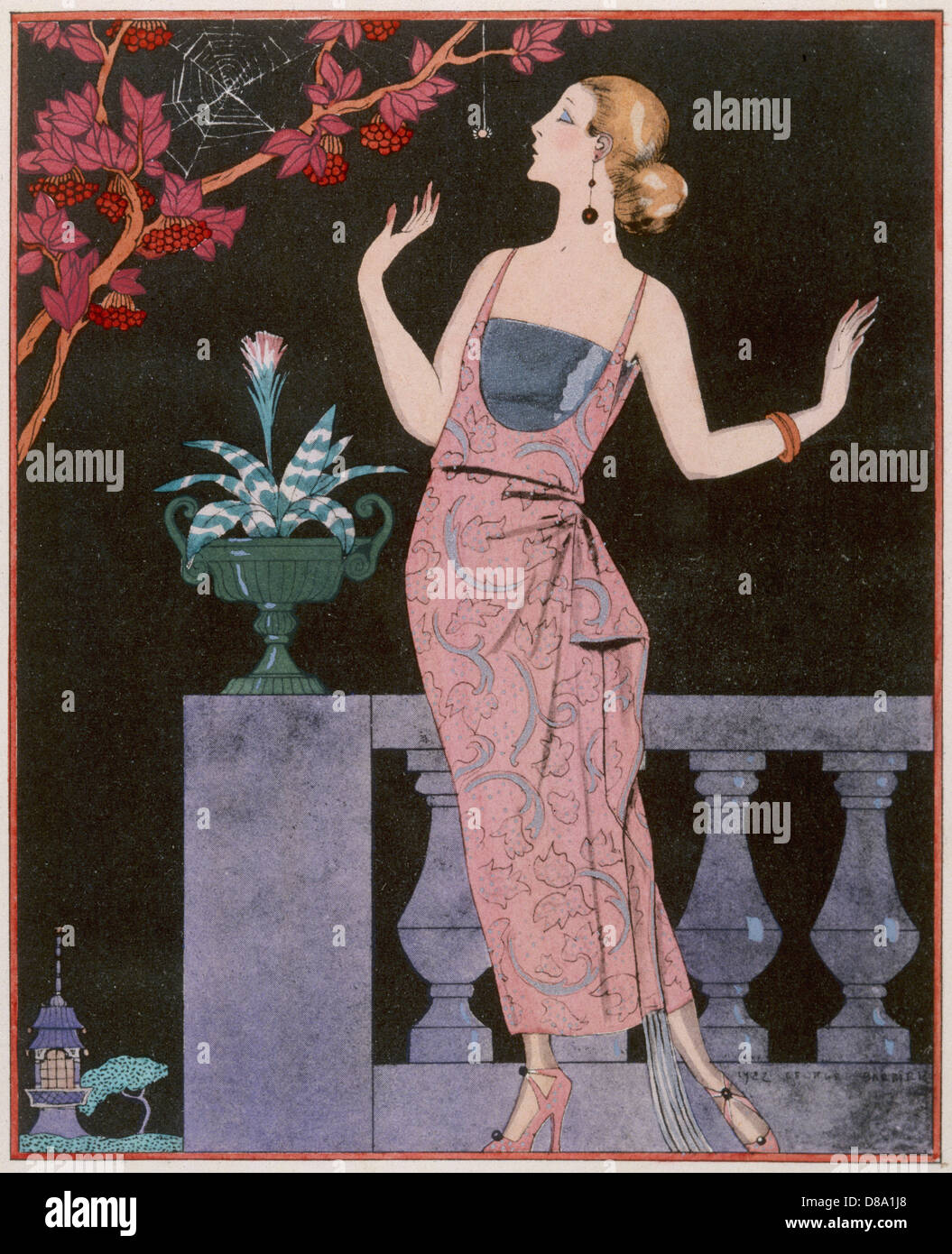Evening Dress - Worth 1922 Stock Photo