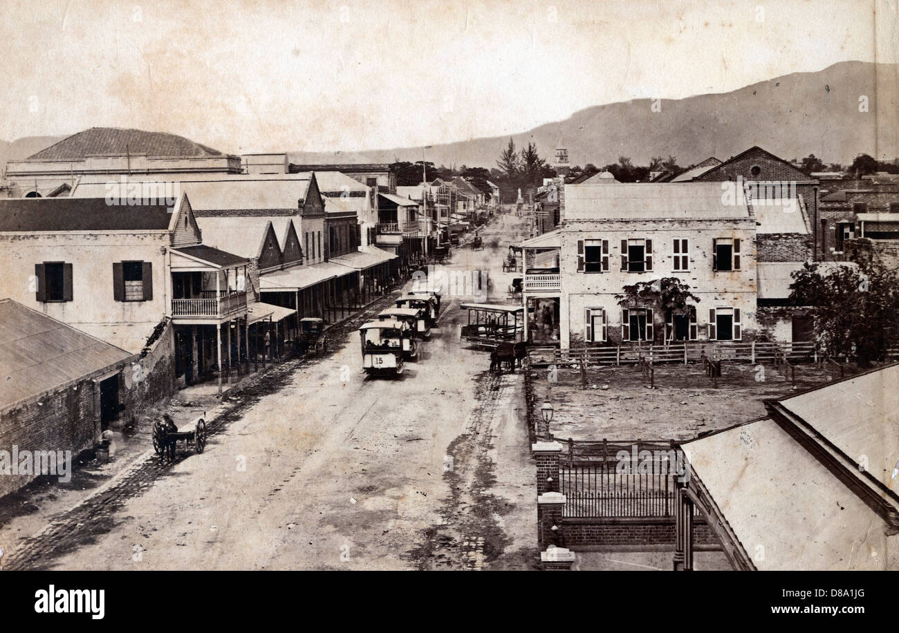 King Street, Kingston, Jamaica, ca 1890 Stock Photo