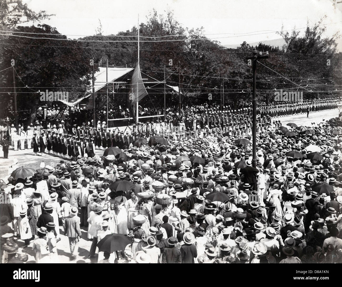 Proclamation of Edward 7th, Kingston, Jamaica, January 29, 1901, by J.W. Cleary - Stock Photo