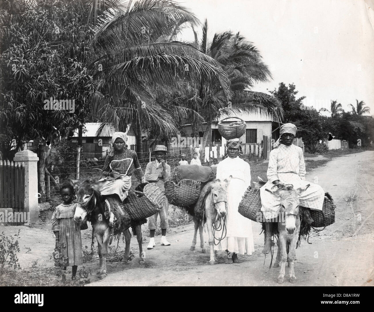 Going To Market, Jamaica, ca 1890, by H.S. Duperly Stock Photo