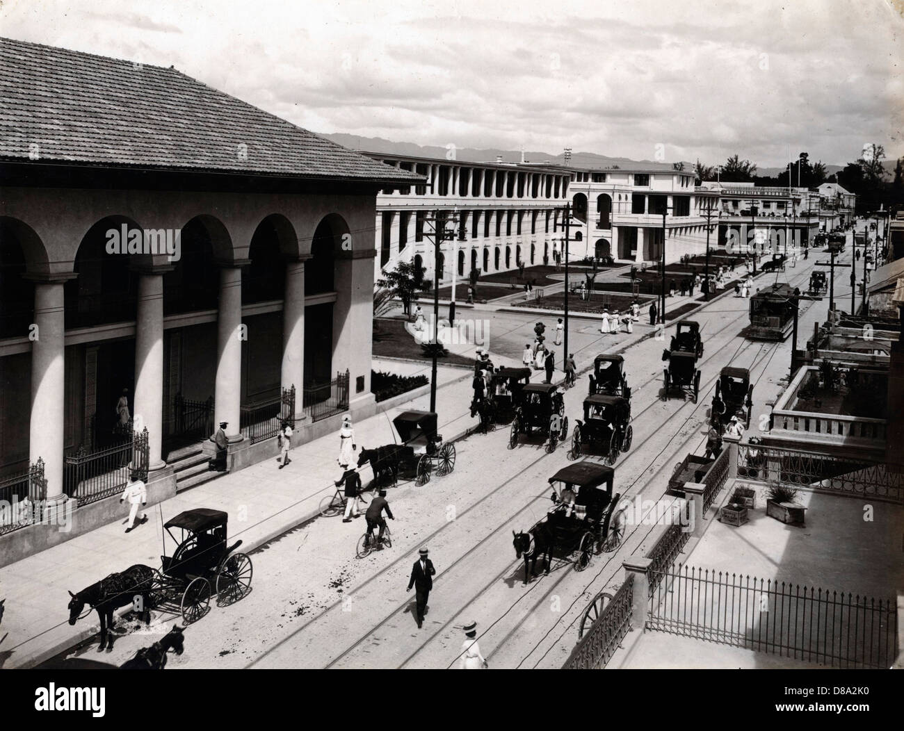 King Street, Kingston, Jamaica, ca 1910, by A. Duperly & Sons Stock Photo