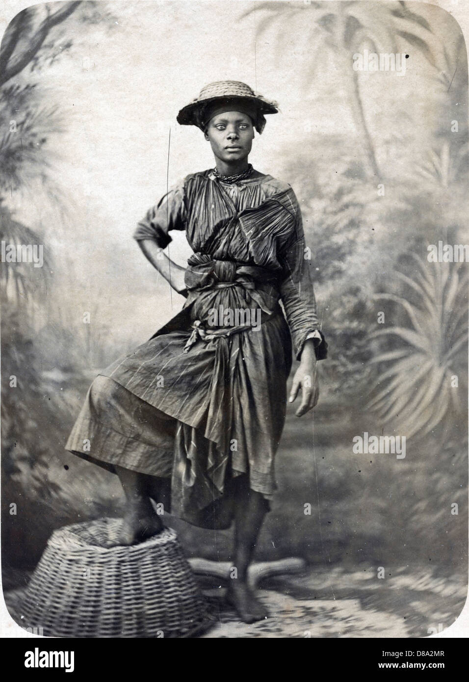 Negresse Charbonniere, Martinique, ca 1880, by Gaston Fabre Stock Photo