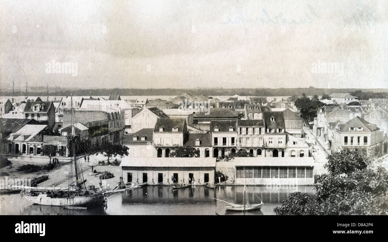 Pointe à Pitre, Guadeloupe, ca 1870 Stock Photo