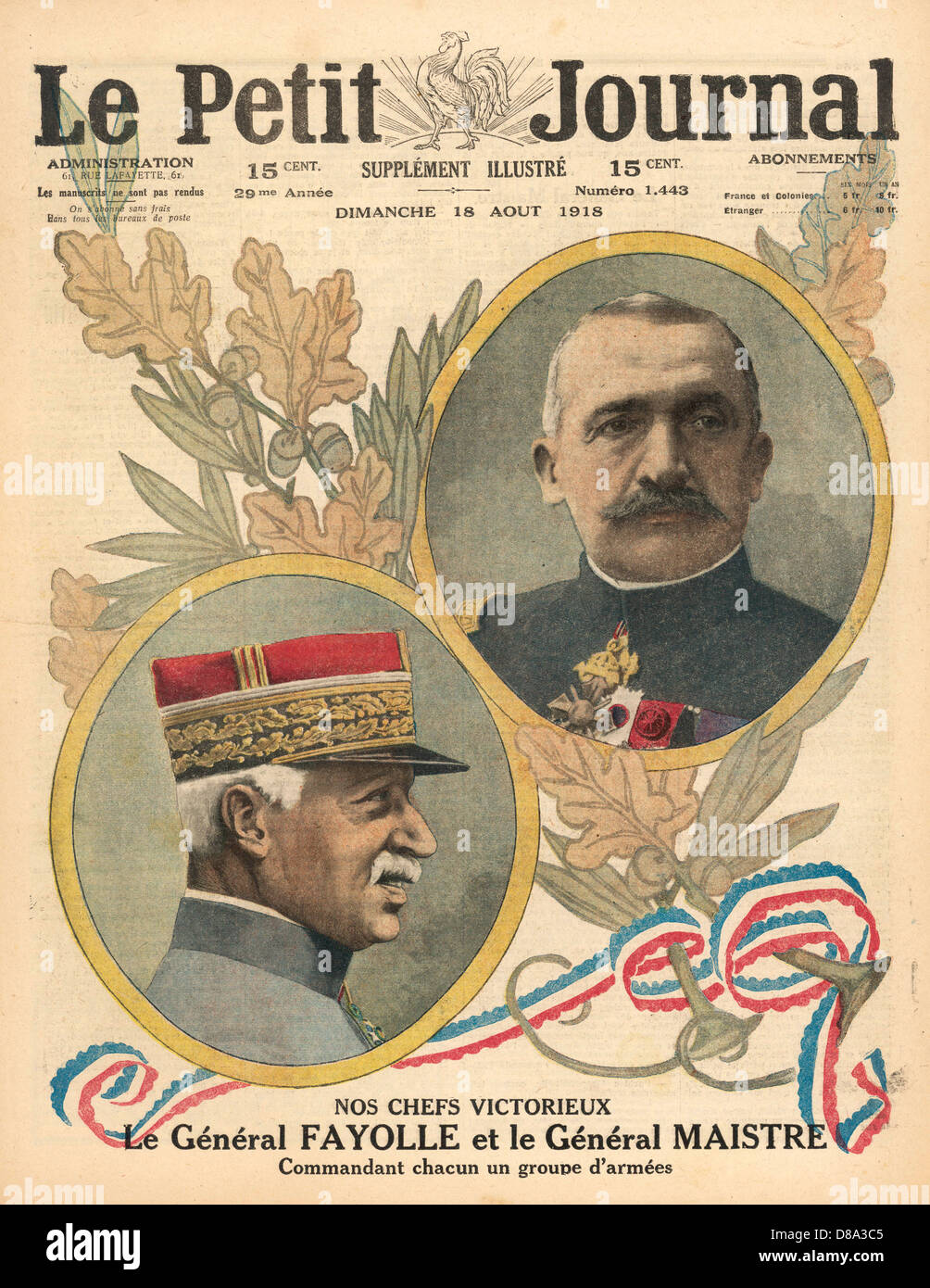 FRENCH WWI GENERALS Stock Photo