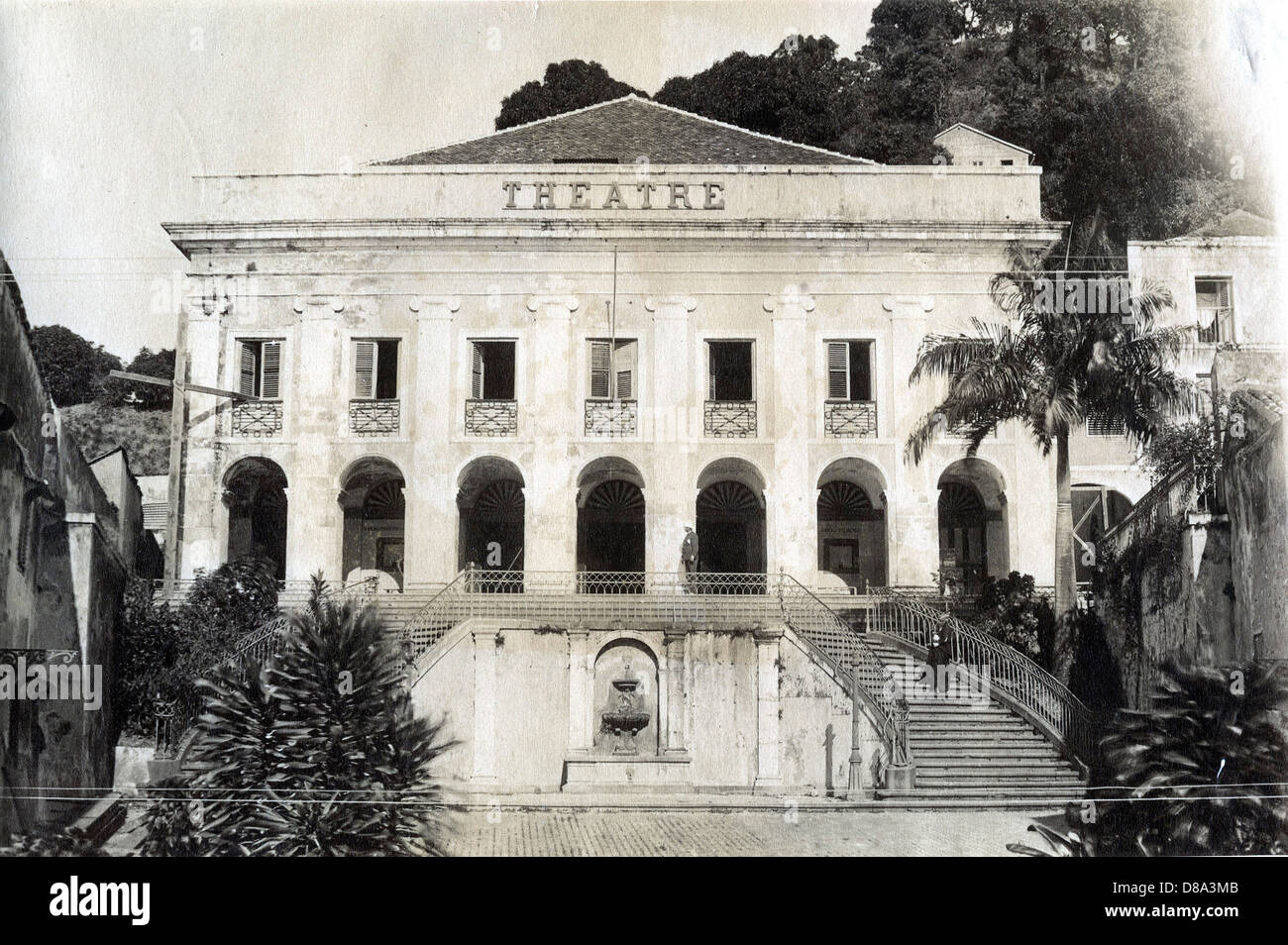 Theatre of St Pierre, Martinique, ca 1890 Stock Photo